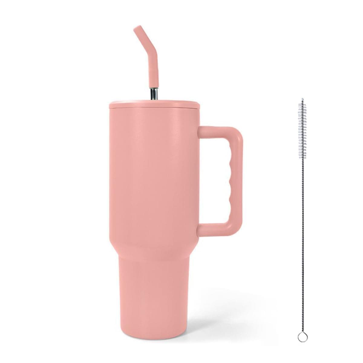 Honbuty Stainless Steel Double Wall Vacuum Insulated Cup Vacuum Insulated Coffee Tumbler 100 Leak Proof Mug Cupholder FriendlyKeeps Water ColdEasy to Clean Pink 1200 ml