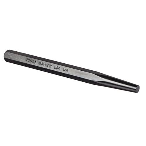 Mayhew Pro 20003 1/4-Inch Black Oxide Solid Punch