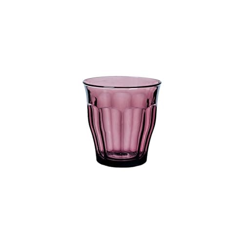 Duralex® France Picardie Plum, 250ml Set of 4, Tempered Glass Tumblers | Durable, 3X Stronger, Dishwasher/Microwave-Safe | Whiskey, Water, Juice Glasses | Ultra-Scratch Resistant