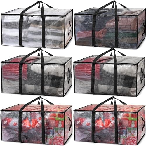 ClearSpace Oversized Moving Bags or Storage Bag Large Moving Boxes with Backpack Straps Zippers Handles HeavyDuty Packing Bags for Moving College Dorm Christmas Decorations 6 Pack