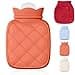 Redify Small Hot Water Bottle Bag for Hot Cold Compress with CoverMicrowave Heating Soft EnvironmentFriendly Silicone for Babies KidsMini Hot Wate Bottle for Travel and Pain ReliefHoliday Gifts