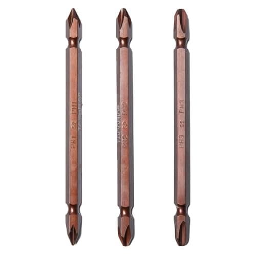 Taparia Make,110mm Double Side Bits of 1/4" Hex Shank, S2 Grade,Tip Size ph1 x ph1, ph2 x ph2, ph3 x ph3 (1 Bit each) Suitable for DIY, Home, Professional & industrial applications