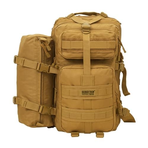 Seibertron Falcon Water Repellent Hiking Camping Backpack Compact Pack Summit Bag Khaki 37L(1+1)