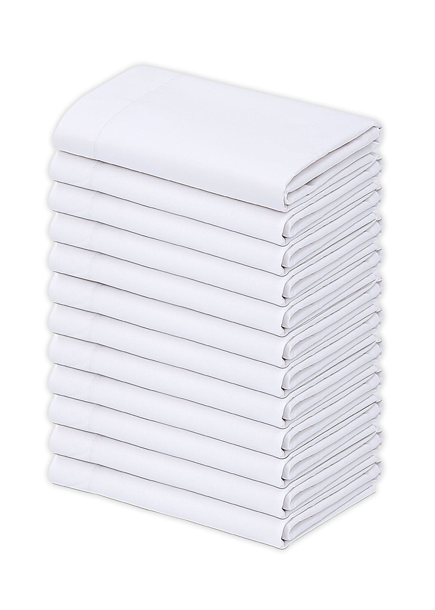 Gold Textiles Bulk Pack of 12 Polycotton King Size Pillowcases White T20021x42 Fits 20x36 Pillow Multipurpose Ideal for use in HotelsHospitals School Projects and More 12 King