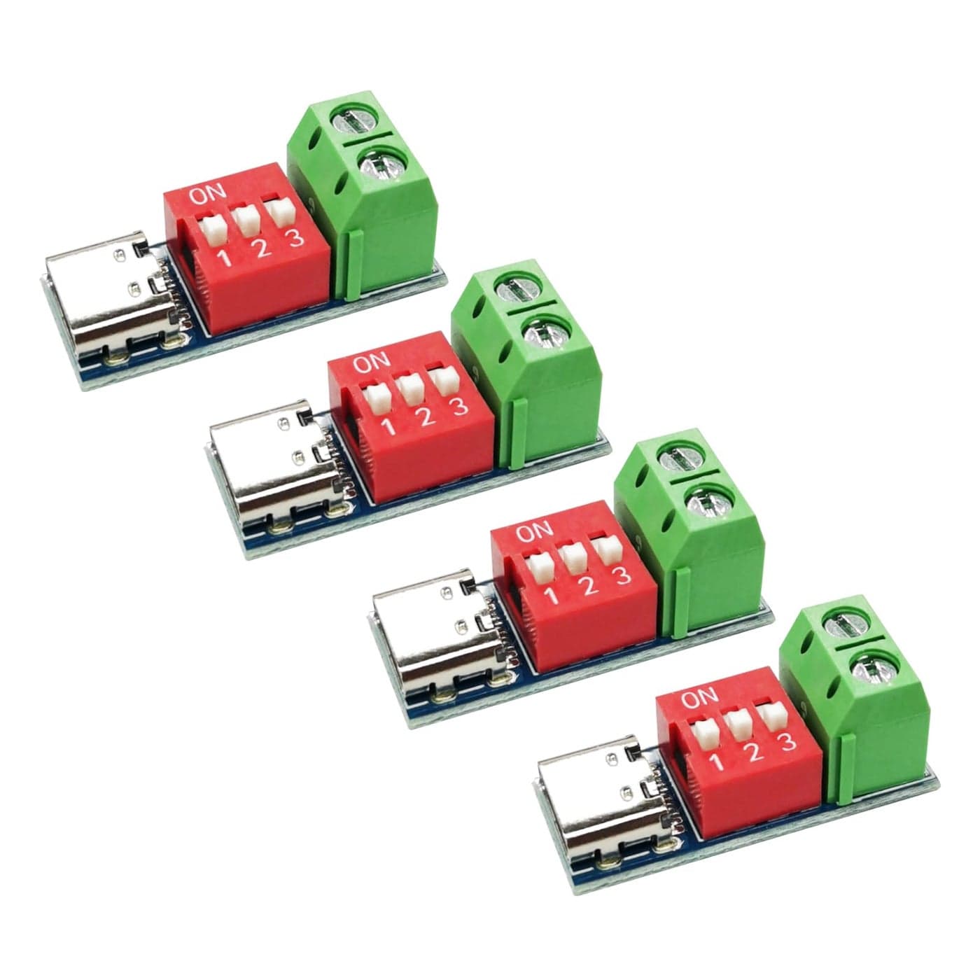 HotTopStar 4PCS USBC PD Trigger Board Module PDQC Fast Charge Decoy Board USB C PD Decoy Fast Charging to 5V9V12V20V High Speed Power Delivery Module Converter PD Decoy Trigger Board
