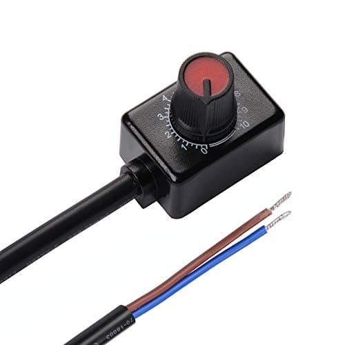 DC 0-10V Knob Dimmer Mini Controller Rotary Switch ON/Off PWM Dimming for 0/1-10V Dimmable LED Drivers Electronic Ballasts Controling Interior Light Grow Lamp