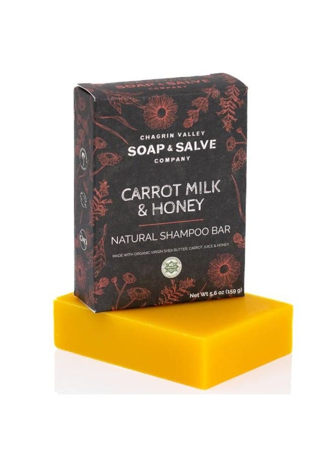 Organic Natural Shampoo Bar (Carrot Milk & Honey, 1 Bar)