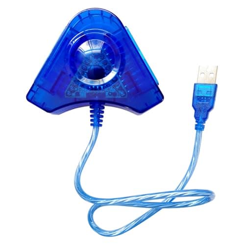 DHSKZRMJ Compatible/Replacement 2 in 1 Dual PSX PS1 PS2 to PS3 PC Laptop USB Controller Converter Adapter Blue
