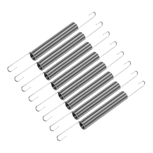 uxcell Extension Spring - 1mm Wire Dia, 10mm OD,120mm Length Spring Steel Small Dual Hook Tension Spring 3pcs