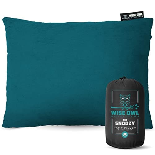 Wise Owl Outfitters Camping Pillow Camping Essentials and Travel Pillow for Airplanes Camping and Travel Memory Foam Washable Pillow SmallMedium
