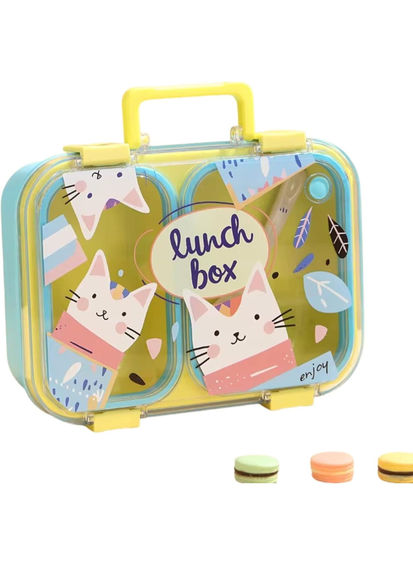 Twisoo B136 850ml Microwavable Plastic Lunch Box – Dishwasher Safe, UV Printed, Removable Inner Compartment, Heatable