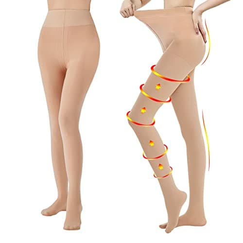 2 Pairs Compression Pantyhose for Women 20-30 mmhg Plus Size Stockings Support Hose