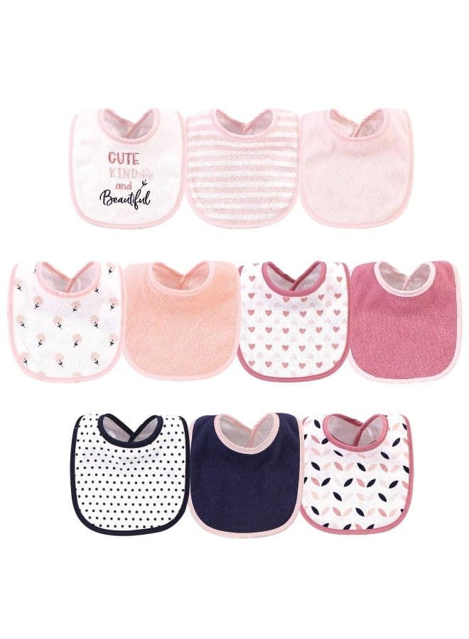 Hudson Baby Unisex Baby Cotton and Polyester Bibs, Cute, Kind And Beautiful, One Size