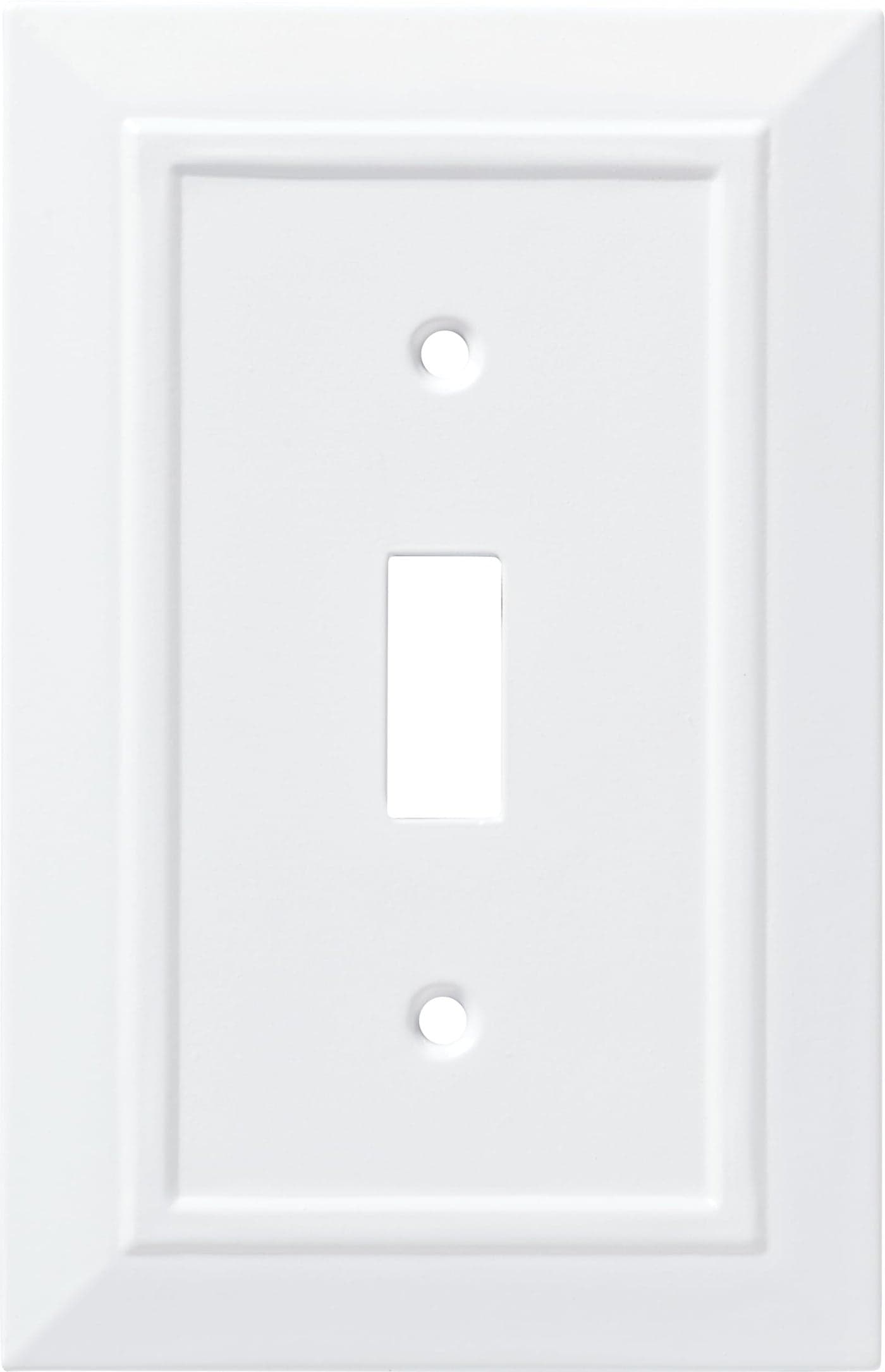 Franklin Brass Classic Architecture 1Pack Decorative Light Switch Cover Wall Plate Pure White 1Gang Wall Plate SwitchToggle Plate Guards Electrical Outlet Covers W35241PWC