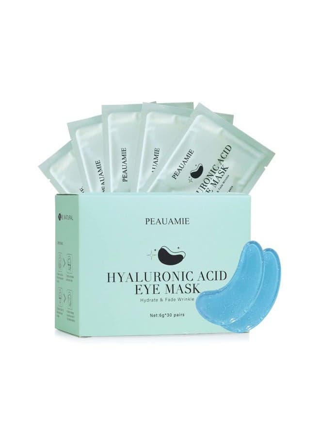 Under Eye Patchs Hyaluronic Acid Eye Mask for Dark Circles and Puffiness Wrinkle Eye Bags 30 Pairs