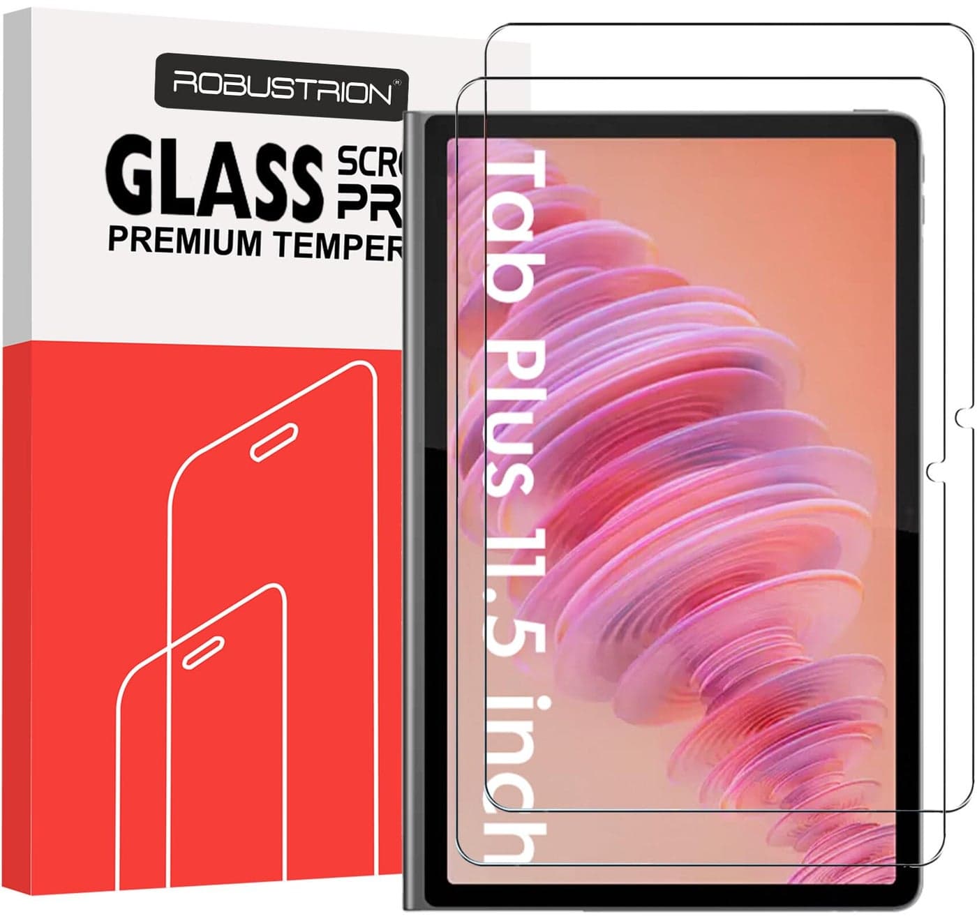 Robustrion 2 Pack Tempered Glass for Lenovo Tab Plus 11.5 inch Screen Protector Guard for Lenovo Tab Plus 11.5 inch Tablet