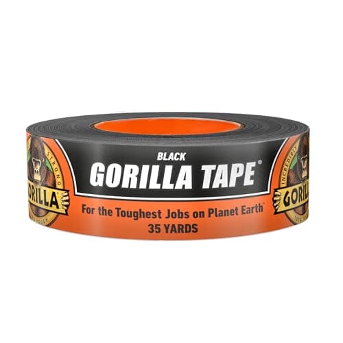 Gorilla Duct Tape Black Tape 188 x 35 yd Pack of 1 Heavy Duty and Weather Resistant for Indoor or Outdoor