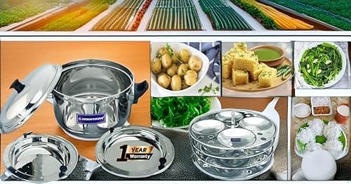 TENNYSON IDLI Maker Elite Plus Medium Special Thick Gauge Extra DEEP Plates 4 Plates 16 IDLIES NO Joint