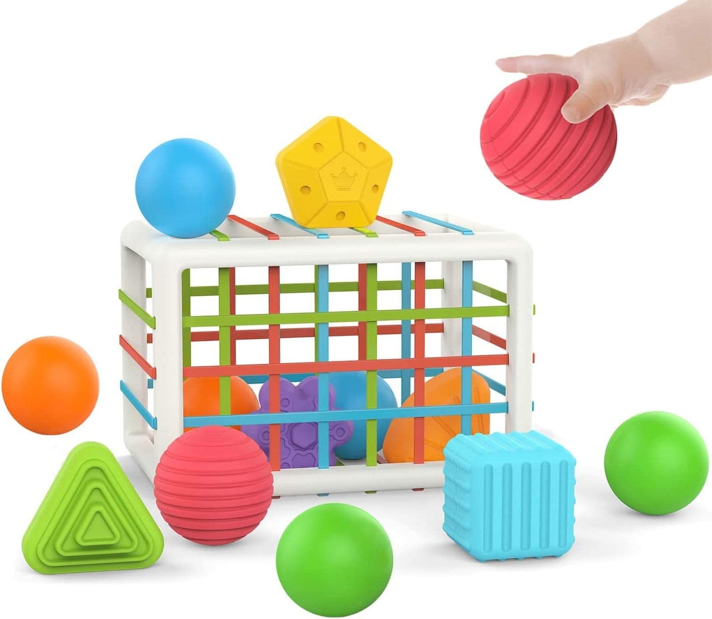 MINGKIDS Infant Plastic Baby Toys 12-18 Months,Baby Sensory Fine Motor Skills Developmental Toys,Gifts For 6 9 12 18 Month Age 1 2 3 4 One Two Year Old Boys Girls Kids, Multi, 12 Pcs