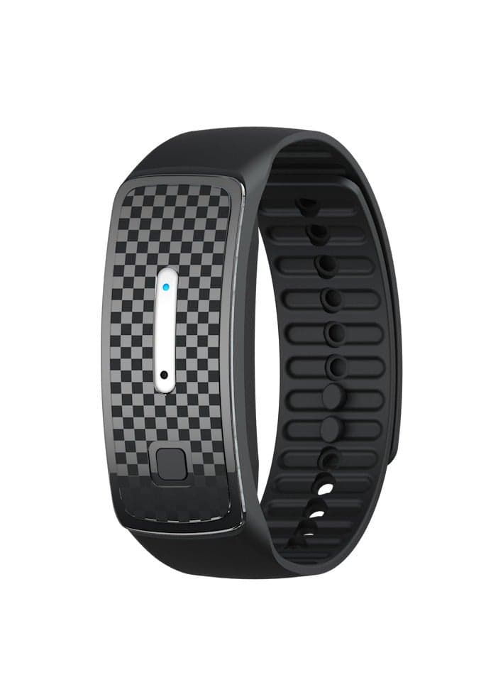 Electronic Bionic Wave Charging Summer Anti-mosquito Pest Control Wristband For Children Ultrasound Mosquito Repellent Bracelet (Black)