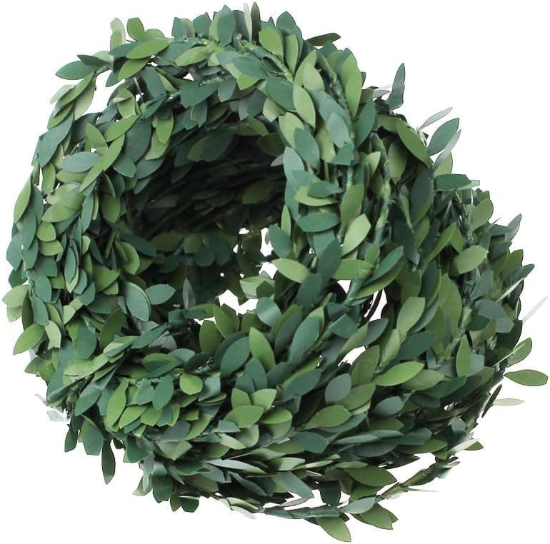 Forty Wings 10 Pcs Green Ivy Vine Leaf Garland Christmas Garland Tinsel Christmas StringsGarlands Ribbon for New Year Xmas Christmas Decorations Items Christmas Garlands for Home Decoration Ivy Leaf