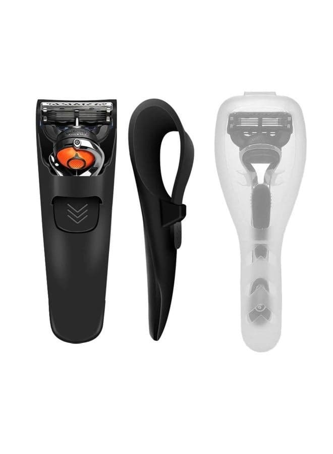 2 Set Manual Razor Case,Travel Razor Case, Razor Travel Cover,Silicone&Plastic Portable Razor Case,Manual Razor Protector