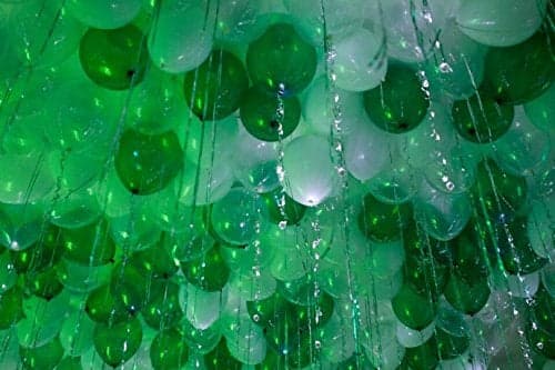 Evisha HD Big Size 50 pcs Metallic | Latex Balloons | Theme Party, Party Decoration | Birthday Party Balloons | Balloons for Party Decoration (Green White)