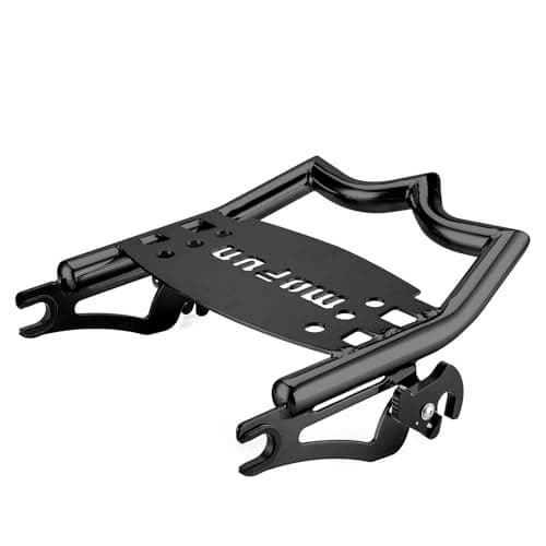 Mofun Luggage Rack Rear Grab Handles Bracket Kit Detachable Crown Luggage Rack Compatible with Harley Touring Street Glide Road Electra Glide Road King 2009-2025, Black