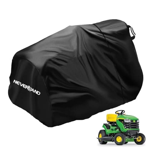 NEVERLAND Riding Lawn Mower Cover Lawn Tractor Cover with Drawstring Storage Bag Fits 42 to 54 Decks 420D Polyester Oxford Reflective Handles