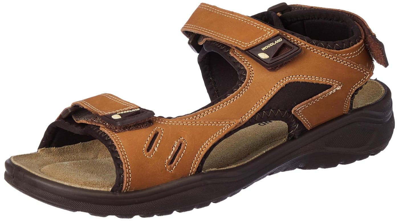 Woodland Men's Camel Leather Sandal-6 UK (40 EU) (OGD 4774022)