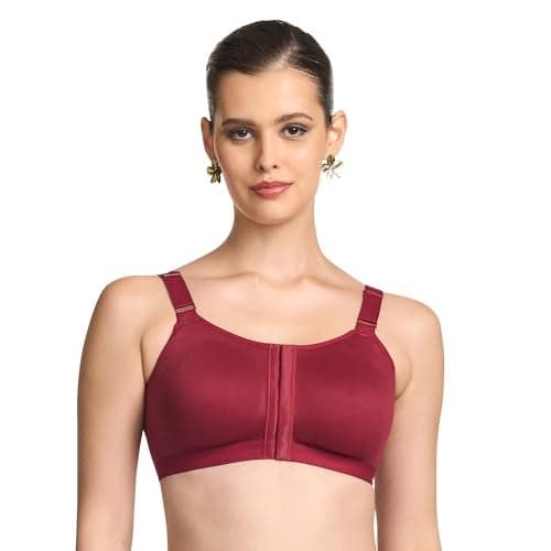 TRYLO Front OPEN-BRA-38-BURGANDY-D-CUP
