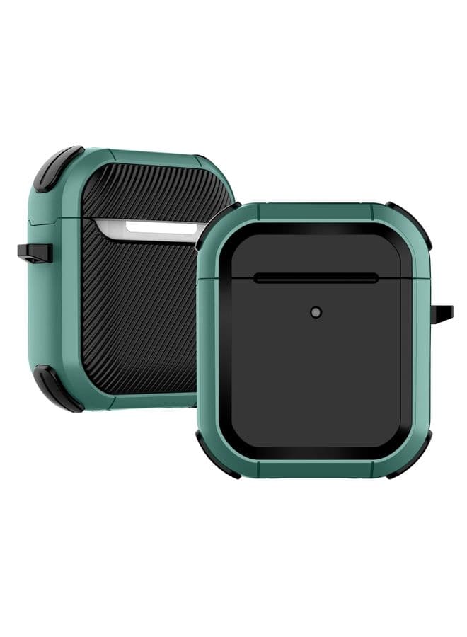 Case Cover Wireless Earphones Shockproof Thunder Mecha TPU Protective Case For AirPods 1/2 Green