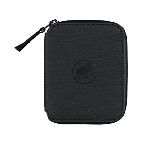 Mammut Seon Zip Wallet - Water-Repellent, Durable Wallet with Fleece-Padded Compartments, Black, One Size