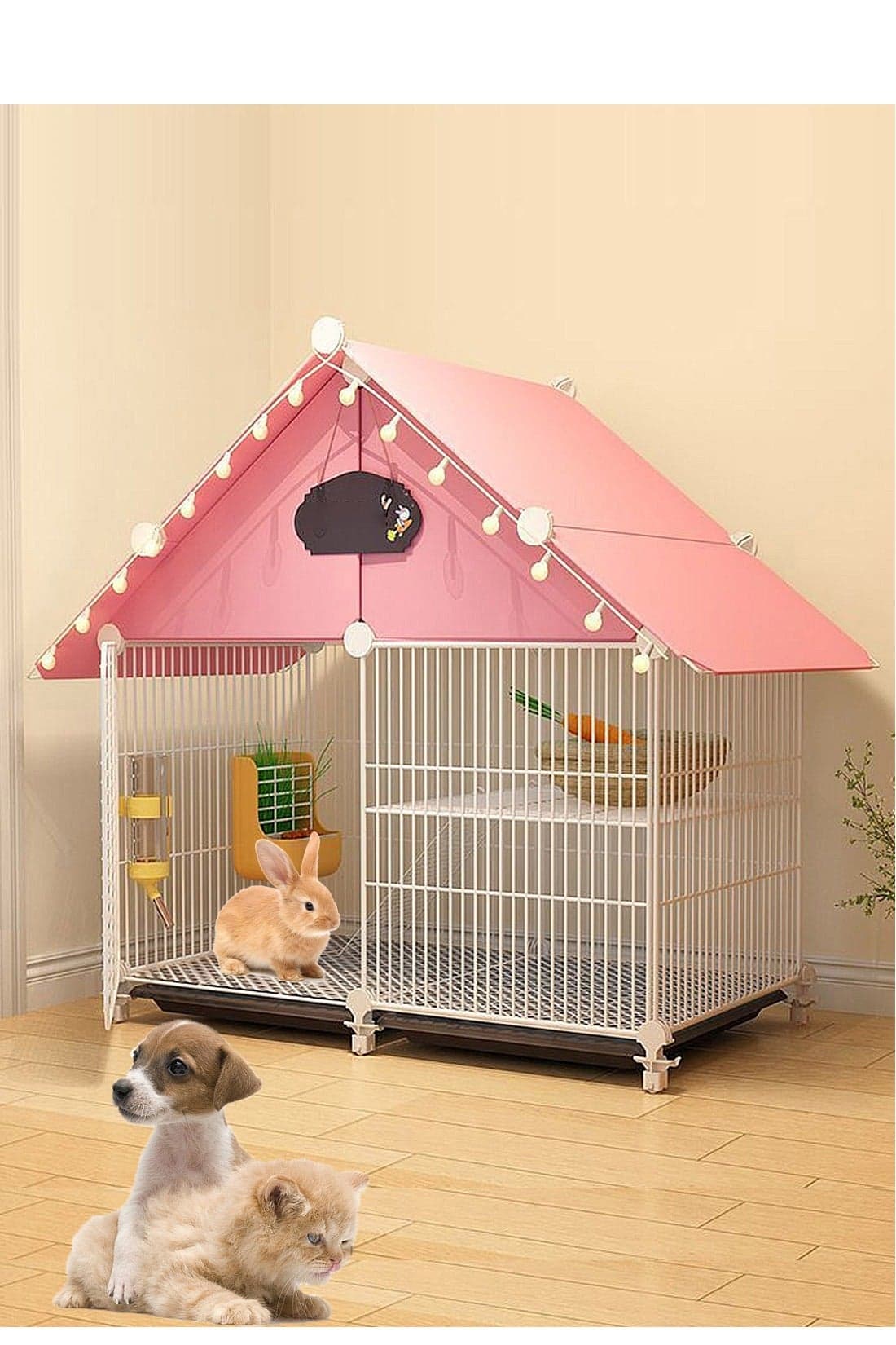 Rabbit Cage Indoor Villa Household Large with Toilet Guinea Pig Guinea Pig Cage Pet Supplies House