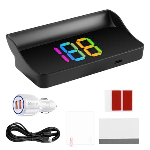 GUGUMO Heads Up Display for Cars Universal MPH GPS Digital Speedometer with LED Large Font Plug Play for Car Truck Motor SUV Golf Cart All Vehicles Accurate RealTime Speed Readings Colorful
