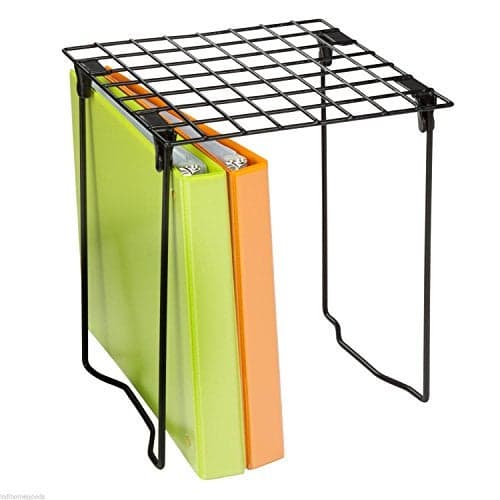 Honey-Can-Do SHF-03494 Collapsible Locker Shelf, Black, 10 lbs