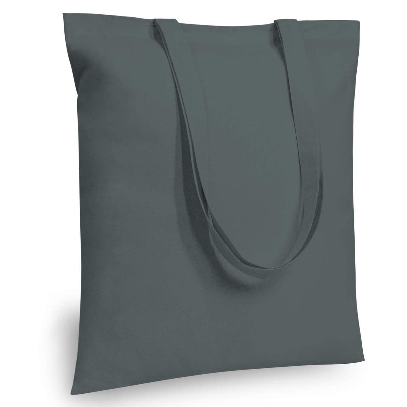 TOPDesign 24Pack Economical 16x15 Grey Cotton Tote Bag Lightweight Medium Reusable Grocery Shopping Cloth Bags Suitable for DIY Advertising Promotion Gift Activity