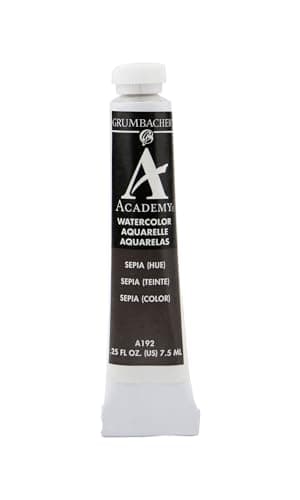 Grumbacher Academy Watercolor Paint, 7.5ml/0.25 Ounce, Sepia Hue (A192)