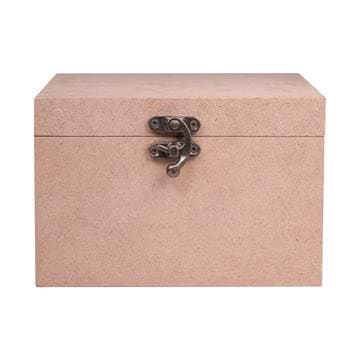 Little Birdie MDF Box With Latch Rectangle 6 X 6 X 4 inch 5.5mm Thick