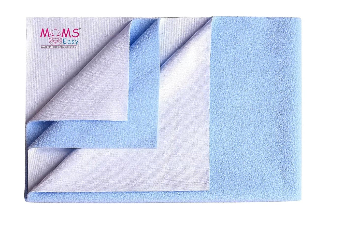 MOMSEASY New Born Baby Waterproof Bed Protector Baby Urine Waterproof Sheets Mattress Protector Drysheet SkyBlue Large 140x100 cm