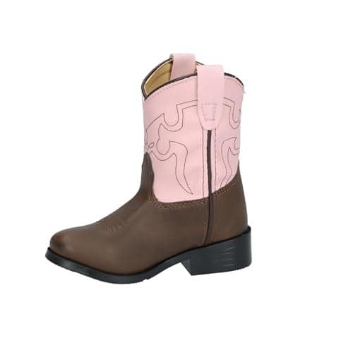 Smoky+Mountain+Toddler+Girls+Monterey+Boots+Brown%2fPink%2c+8M
