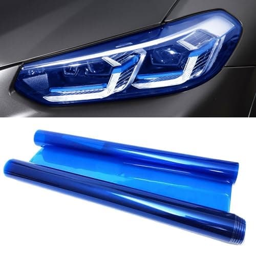 Hirificing Tint Film for Taillight Headlight Fog Light 1248 Inches Vinyl SelfAdhesive Car Tail Light Tape Brake Light Headlight Cover Protection Film Color Shiny Chameleon Sticker Dark Blue