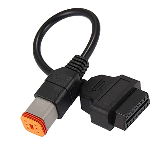 Motoforti 6Pin to OBD2 Diagnostic Scanner Adapter Cable for Harley Davidson Motorbike OBDII 16Pin to 6Pin for Reading Diagnostics Info from Scanner