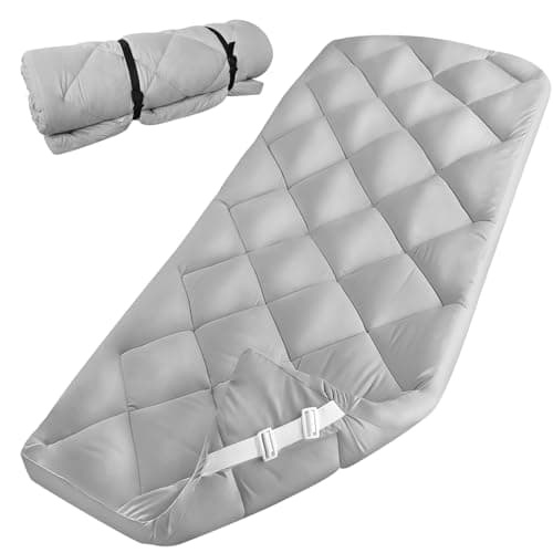 Cot Mattress Pad Improved Thickness Quilted Cot Pads for Camping Sleeping Mattress Topper 30 X 75 for CampRv BunkNarrow Twin Beds Gray
