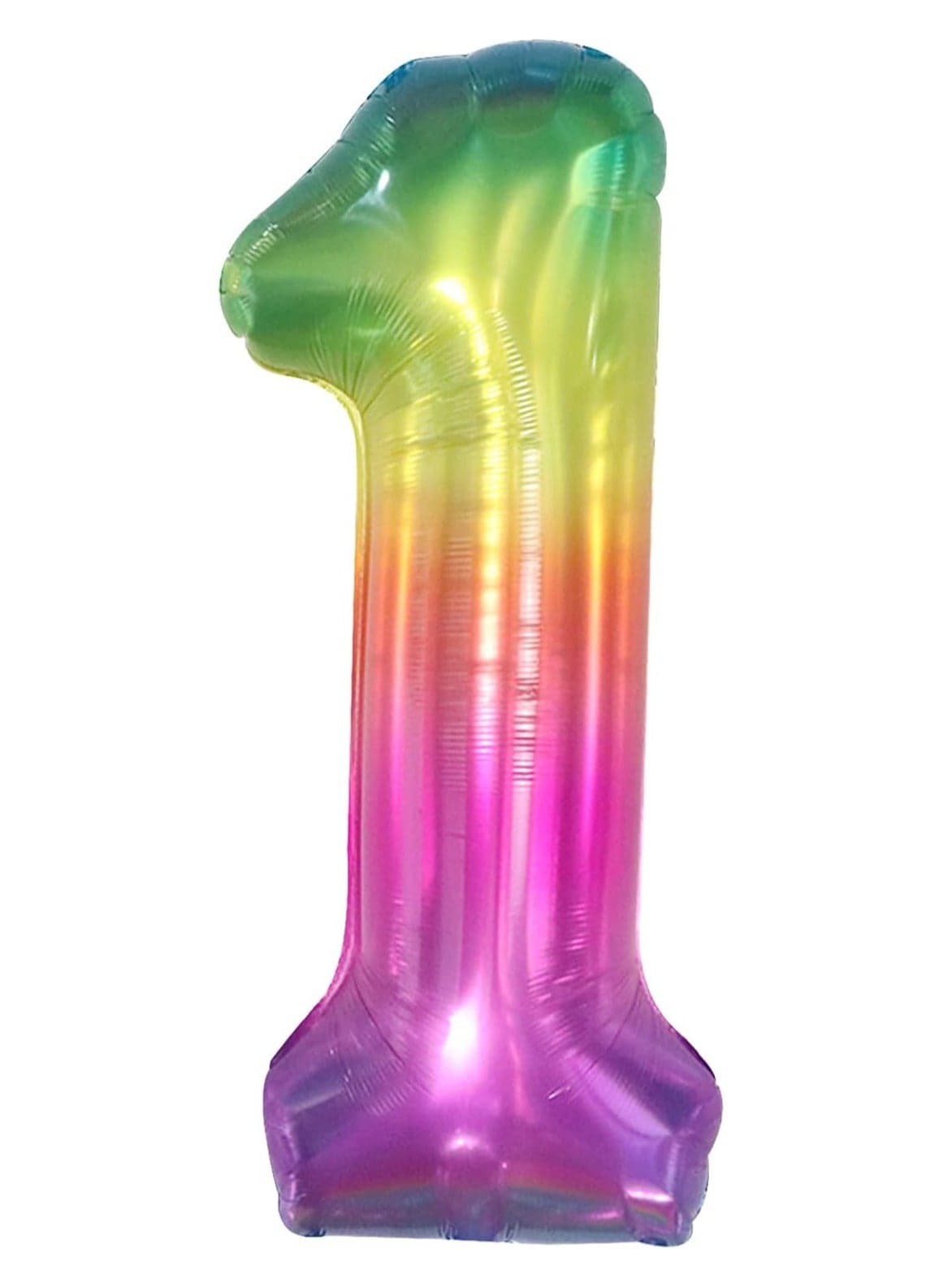 Jelly Rainbow Number 1 Balloon for 1st Birthday and Anniversary Party Decorations
