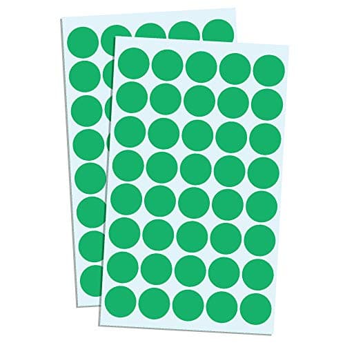 2000 Pack, 3/4" Round Dot Stickers Circle Labels - Green