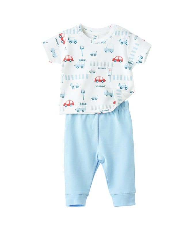NEWBORN BOYS 2PC SET SHORT SLEEVE