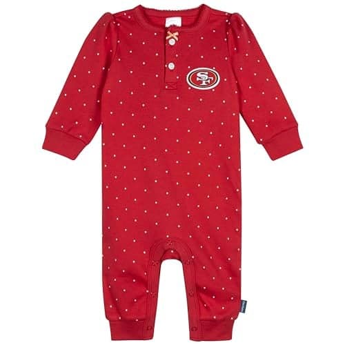 Gerber Baby Girls NFL Team Footless Coverall 49Ers 03 Months