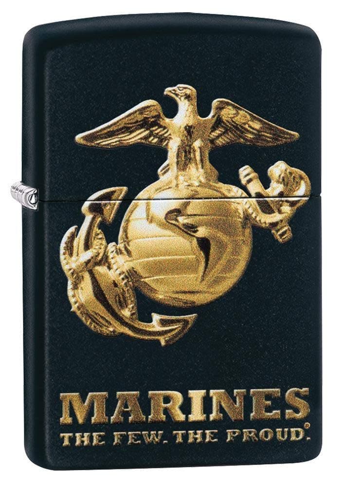 Zippo U.S. Marine Corps. Logo Black Matte Pocket Lighter