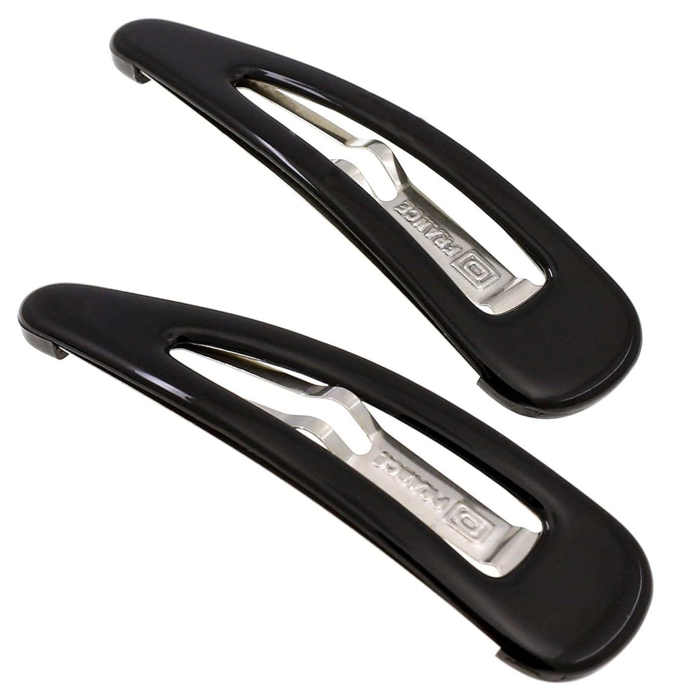 Camila Paris AD902 French Hair Barrettes Clips Snap Hair Slides Clic Clac for Women Styling Girls Side Slidein Metal Snap Pin Hair Accessories for Women Strong Hold No Slip Grip Made in France
